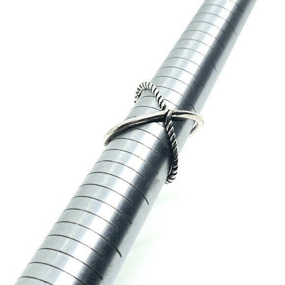 CAROLYN POLLACK RELIOS STERLING SILVER TWIST X RING SIZE 5.5 SIGNED 925 - Picture 15 of 16